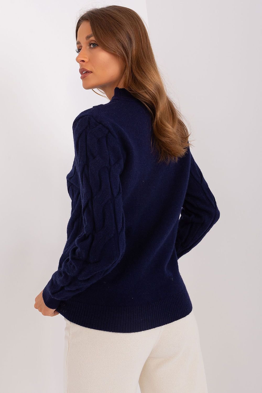 Long-Sleeve Textured Turtleneck Sweater