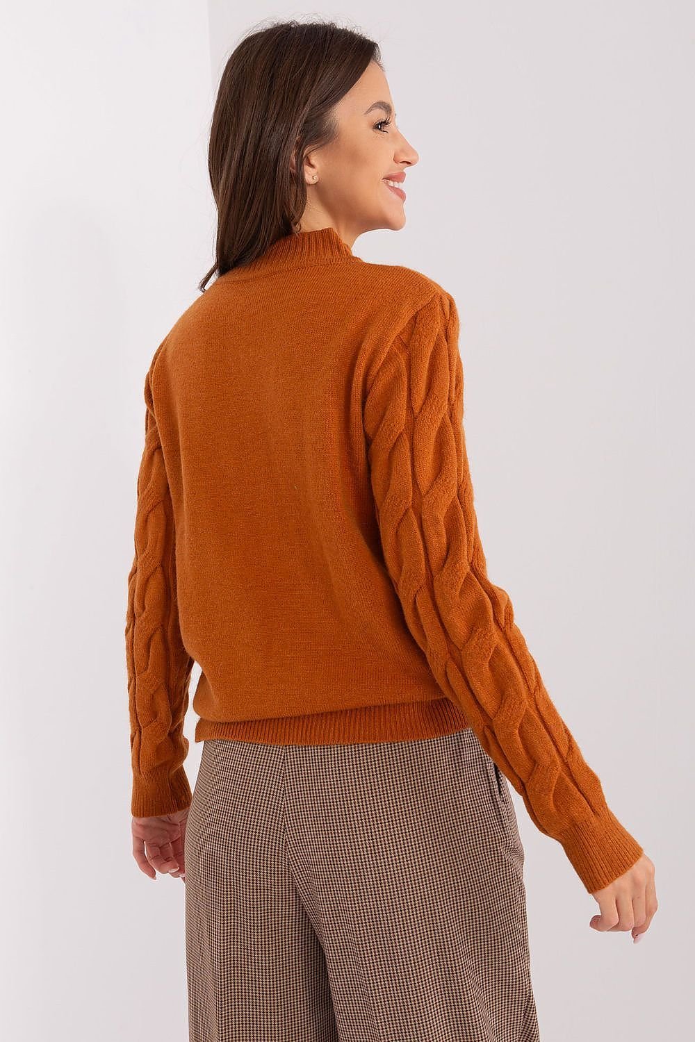 Long-Sleeve Textured Turtleneck Sweater