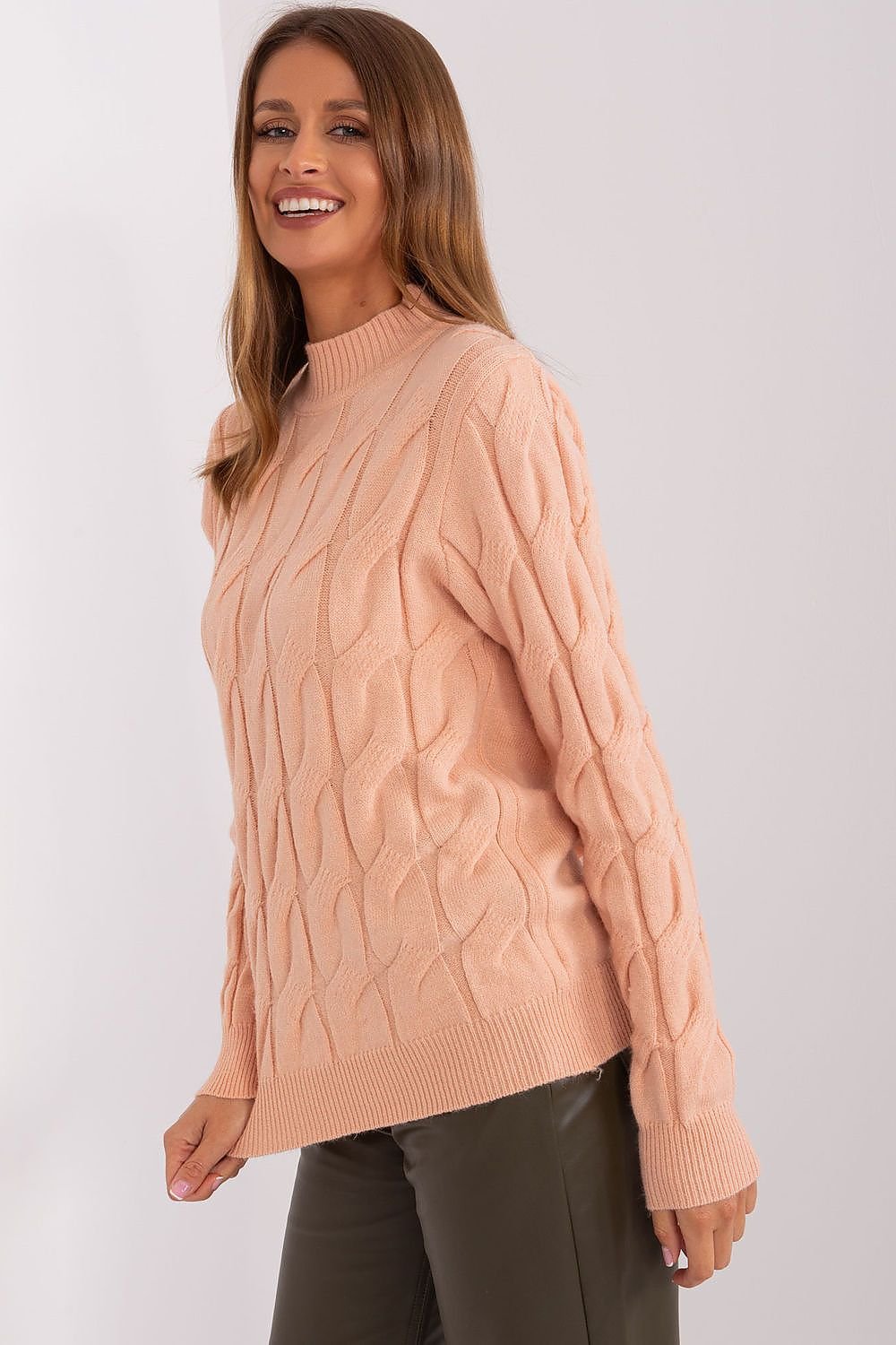 Long-Sleeve Textured Turtleneck Sweater