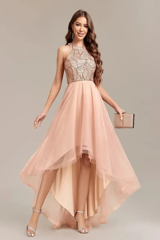 Sequin Dress Sleeveless Evening Party Prom Gown.