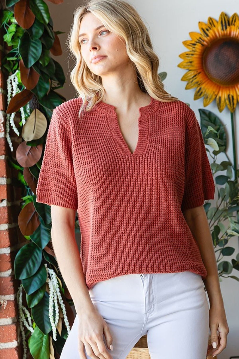 Short Sleeve Knit Top