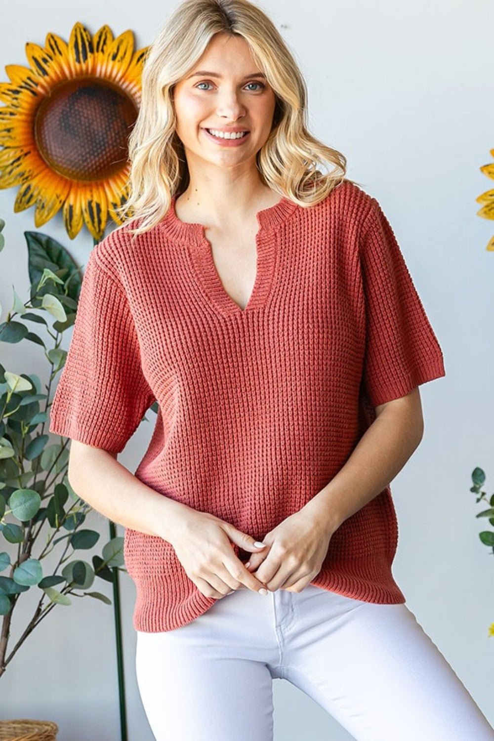 Short Sleeve Knit Top